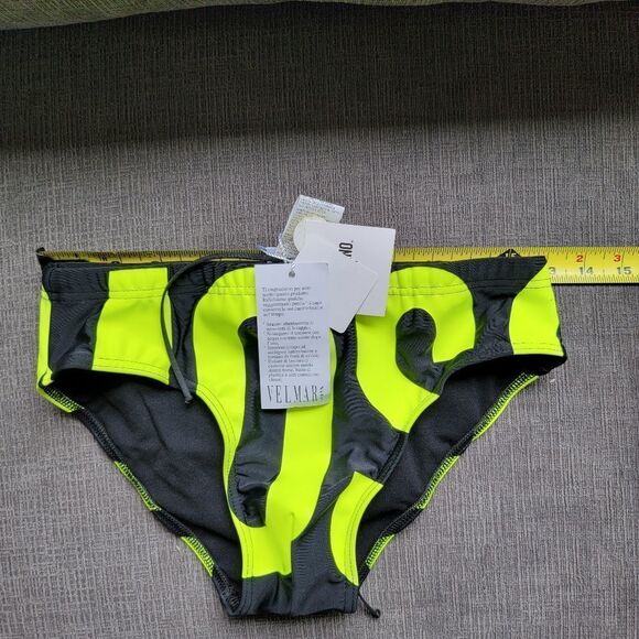 Moschino Men's Neon Yellow Swim Beach Bikini Briefs Bottom size XSMALL - Picture 3 of 16